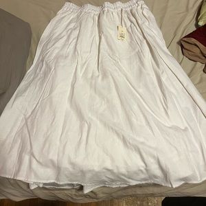 Women's Smocked Waist Mid-Rise A-Line Skirt - A New Day™ White XXL